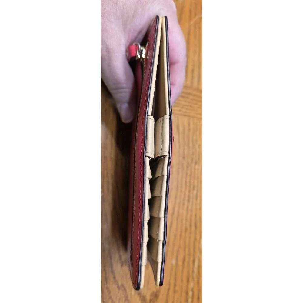 Kate Spade New York Grand Street Stacy Bifold Slim Wallet in Radish Pink